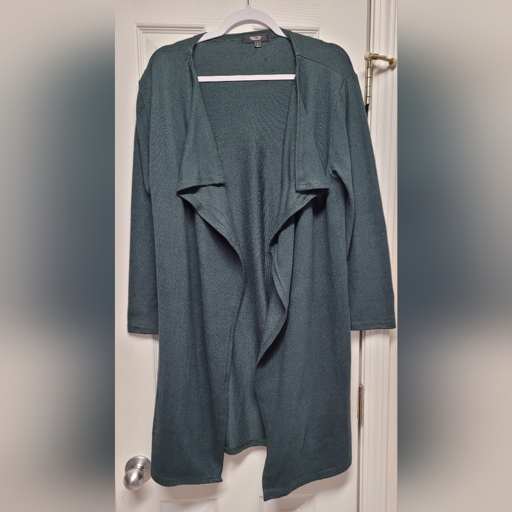 Simply Vera Vera Wang Open Drape Front Sweater, Large